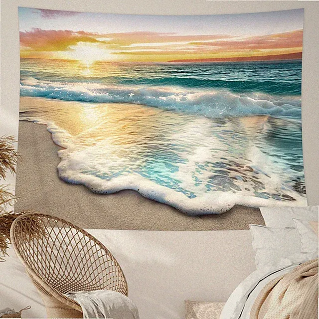 Beach Ocean Sunset Sunrise Coastal Paradise Tapestry for Bedroom Extra Large...