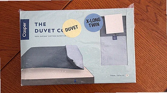 Casper 100% Supima Cotton Duvet Cover - Blue (Twin XL for DORMS) - **NEW**