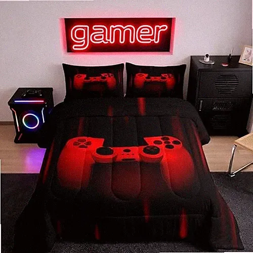 Comforter Set for Boys Gamer Bedding Set for Boys Kids Gaming Twin Multi 80135