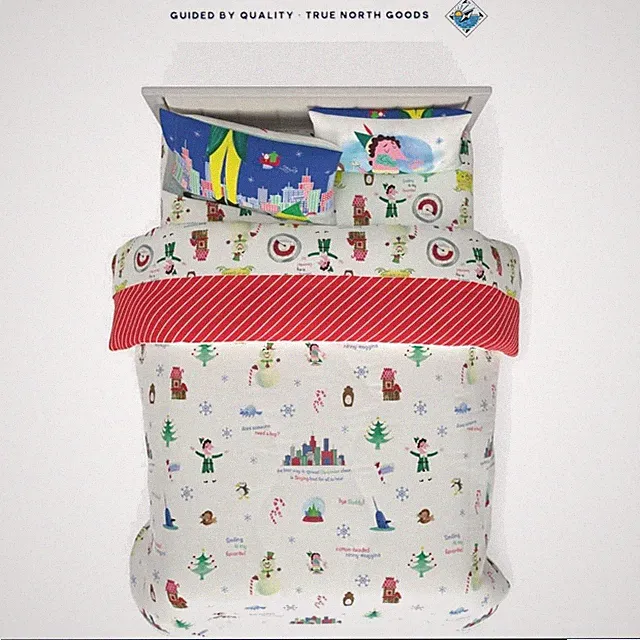 Complete 7 Piece Queen Bedding Set with Holiday Theme and Microfiber Material