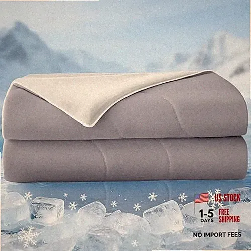 Cooling Comforter Twin Size Lightweight Summer Blanket for Twin (68"x88") Grey