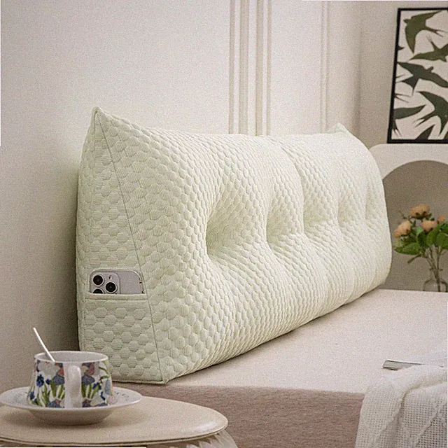 Cooling Headboard Pillow Backrest Support Wedge Pillow for Dorm Reading Sitting