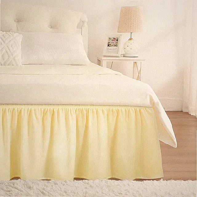 Dorm Bed Skirt Twin XL 32 Inch Drop Easy Install Elastic Wrap Around Ruffle