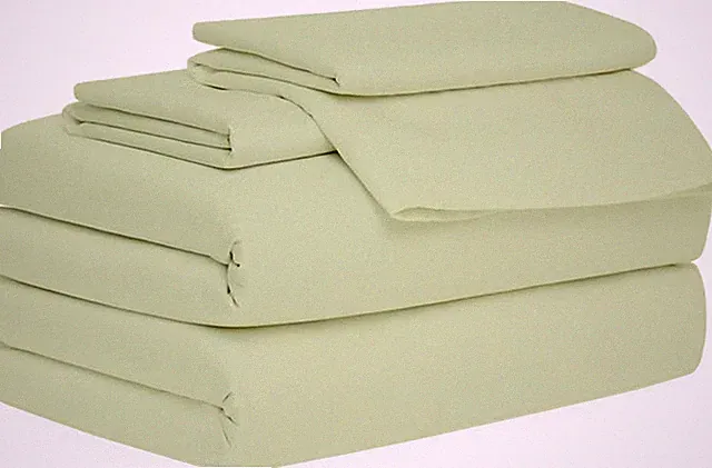 Full XL 4-Pc Sage Egyptian Cotton Sheets for Dorm Beds