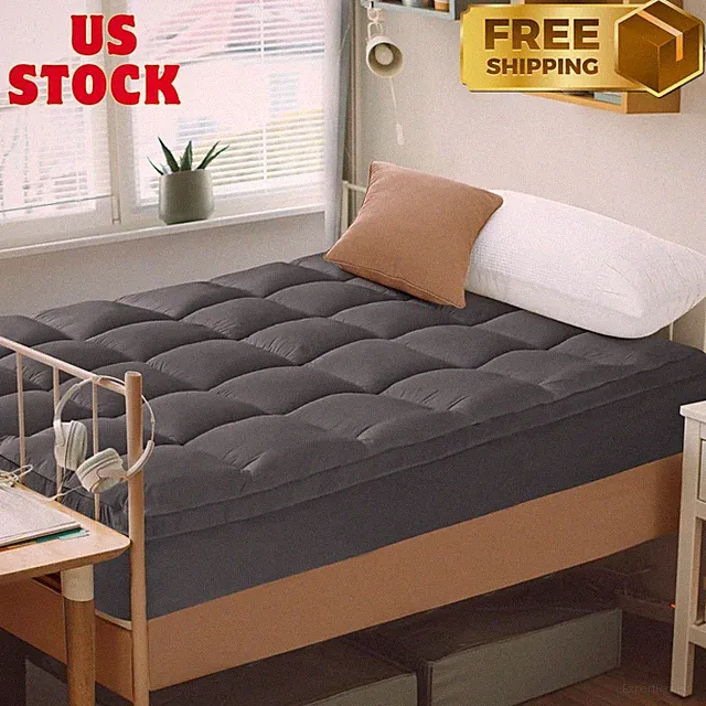 Mattress Topper Twin Size - Soft Cooling Mattress Pad for College Dorm Room