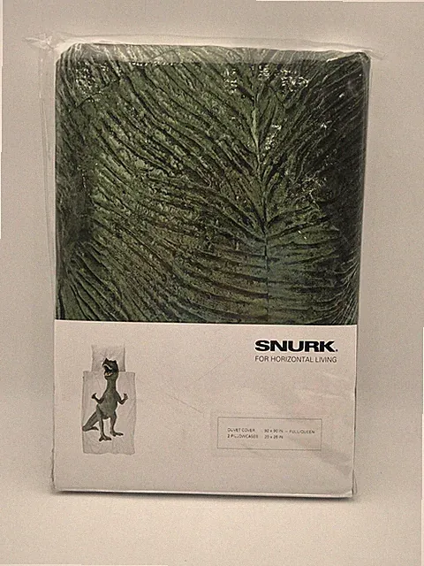 NEW - SNURK For Horizontal Living Full/Qn Duvet & 2 Pillowcases Dinosaur Dorm