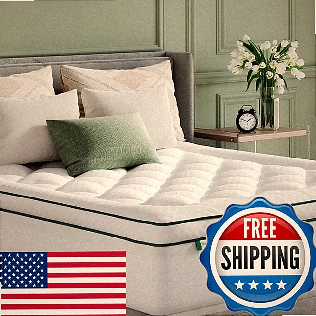 Novilla Queen Mattress Topper, Soft Pillow Top for Dorm Bed, Breathable Quilted