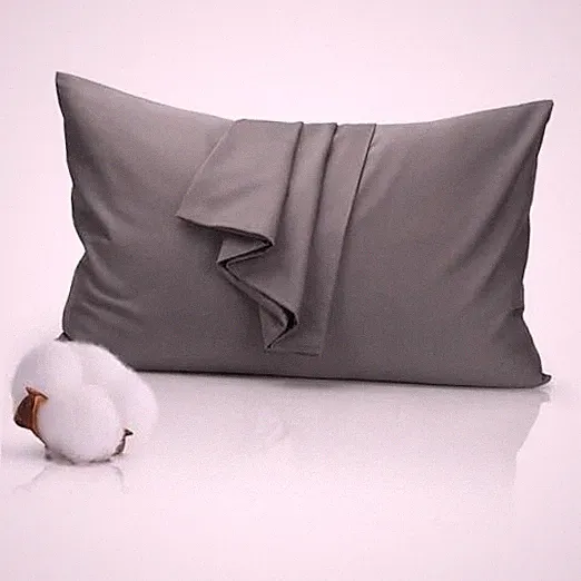 Pillowcase -00% Cotton Envelope Closure Pillow Cover for Dorm Room 1 Gray Fo1
