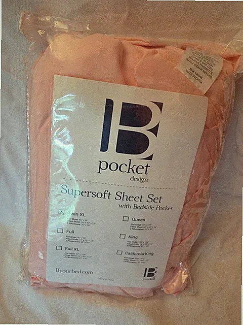 Pocket Designs Super soft Sheet Set Twin - XL. Great For Dorm Room