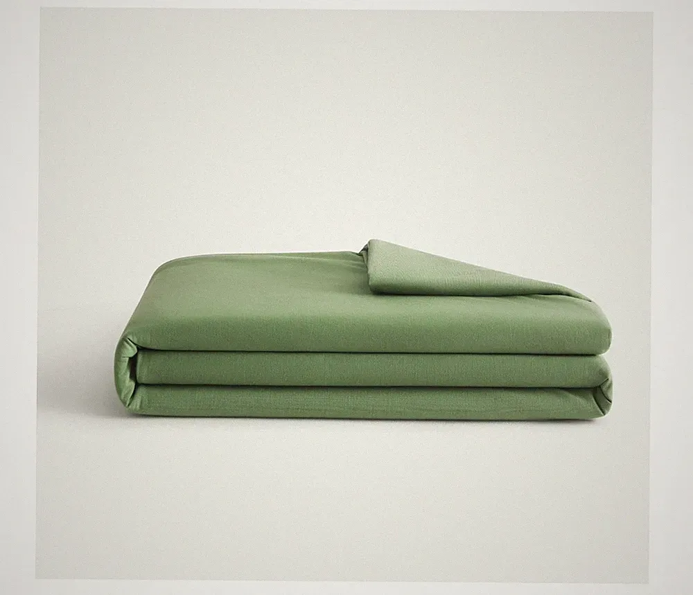Twin Duvet Cover Set Soft Breathable Bedding for Dorm Home Hotel Easy Fit Green
