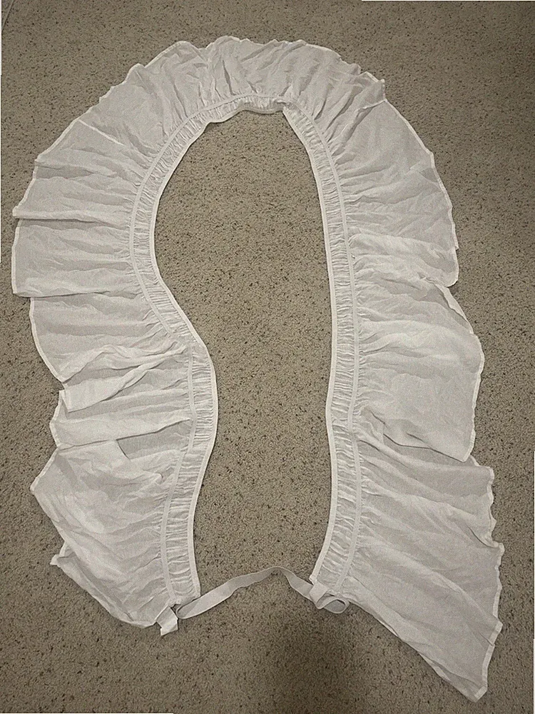 Twin Size White Elastic Bed Skirt - For Girls Room, College Dorm, Guest Room
