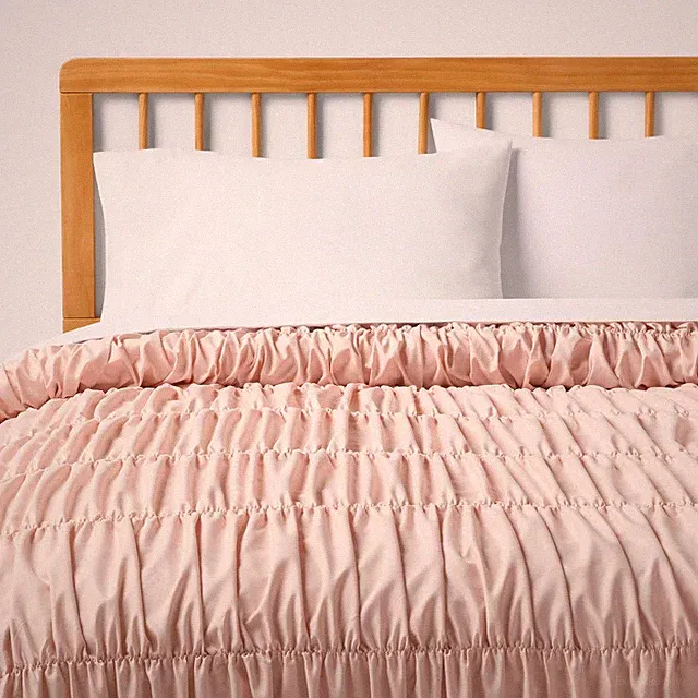 Twin/Twin XL Ruched Comforter Pink for Dorm - Room Essentials
