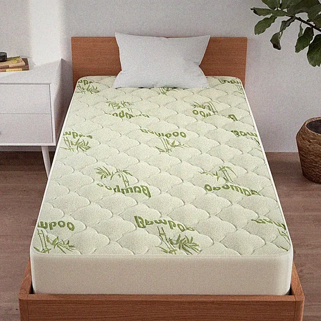 Twin XL Mattress Topper for College Dorm Room Bamboo Air Mattress Pad Cover