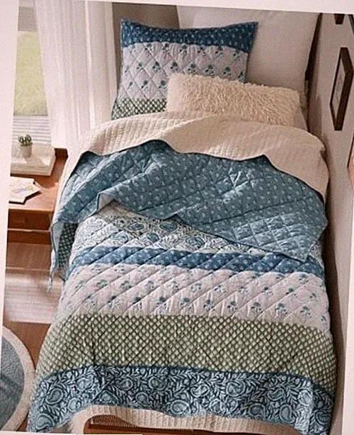 Twin XL Quilt Set 2 Piece, Lightweight Summer Bedding for Twin/Twin XL Teal
